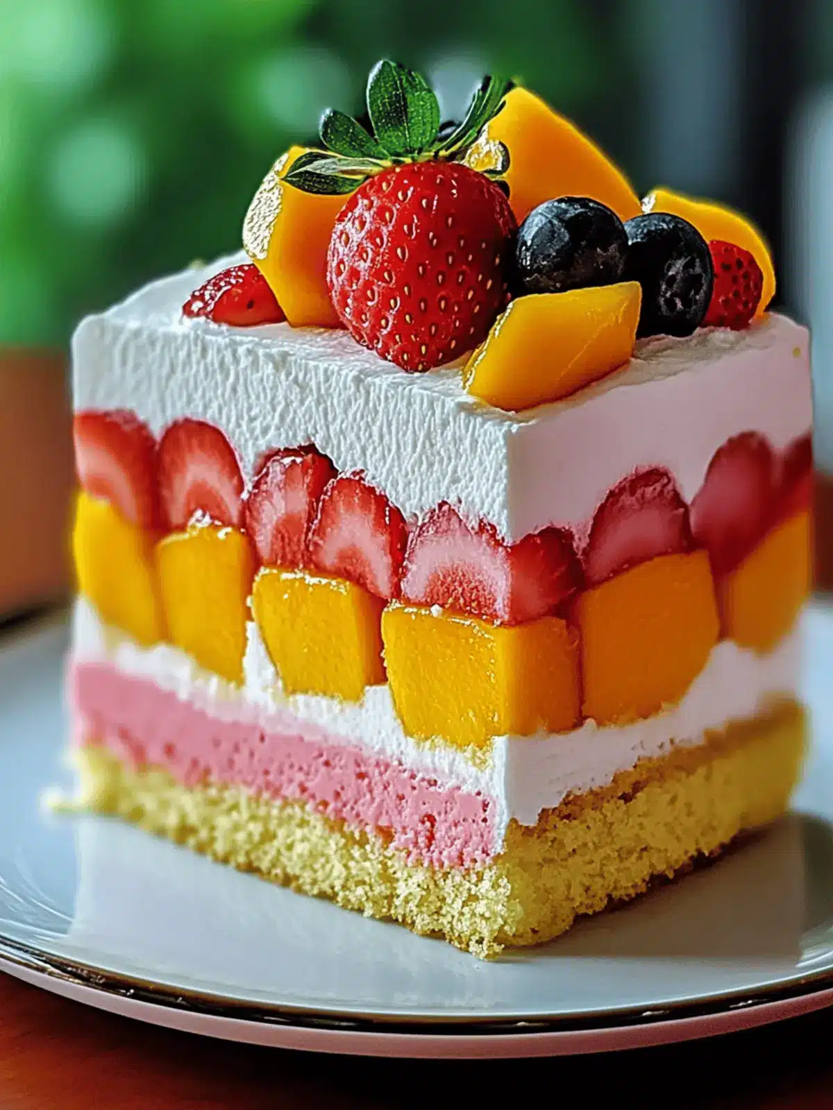 Strawberry Mango Cake | Fresh & Fruity Split Cake