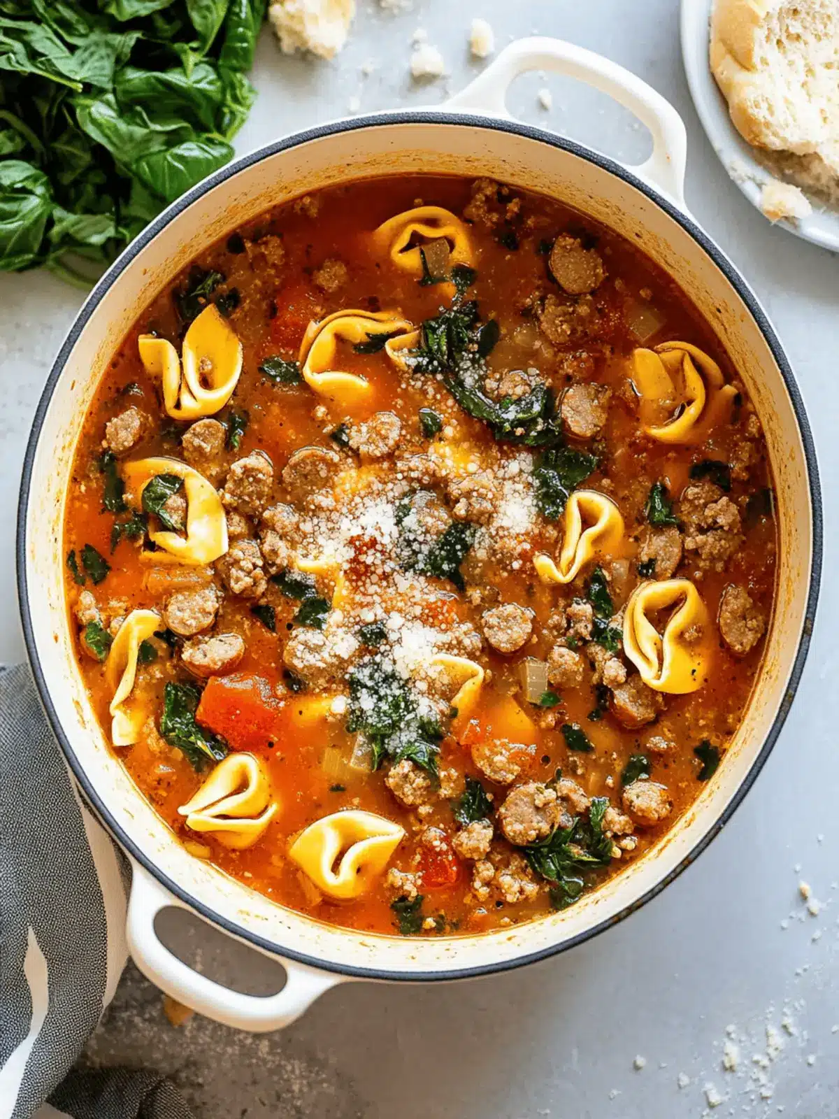 Italian Sausage Tortellini Soup