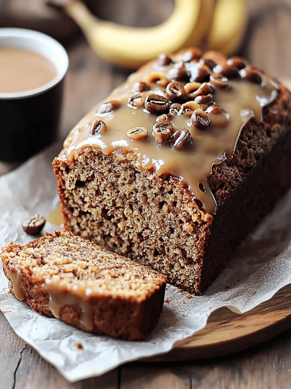 Rich Espresso Caramel Banana Loaf