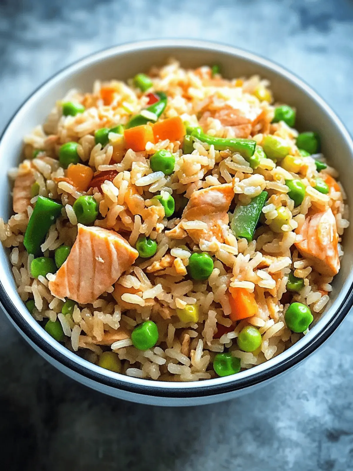 Flavorful Salmon Fried Rice with Veggies