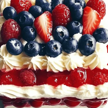 Patriotic Berry Flag Cake Delight