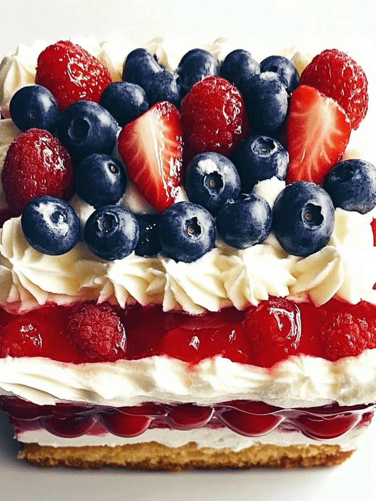 Patriotic Berry Flag Cake Delight
