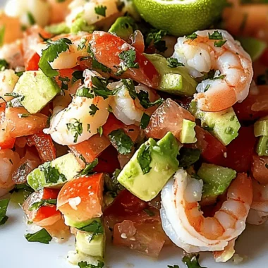 Shrimp and Avocado Ceviche with Lime and Cilantro