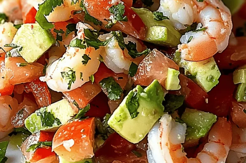 Shrimp and Avocado Ceviche with Lime and Cilantro
