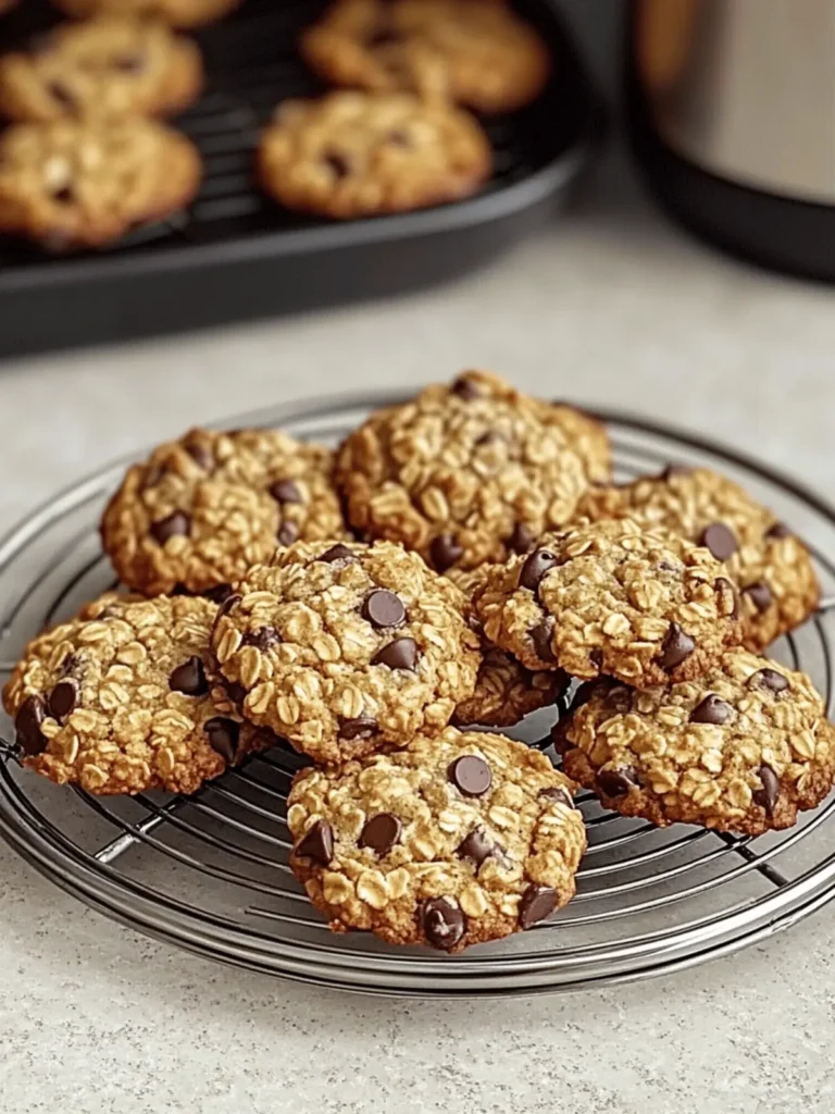 Air Fryer Chocolate Chip Oatmeal Cookies