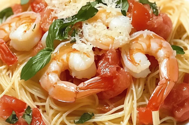 Angel Hair Pasta with Shrimp and Basil