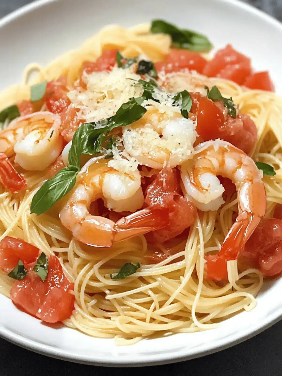 Angel Hair Pasta with Shrimp and Basil