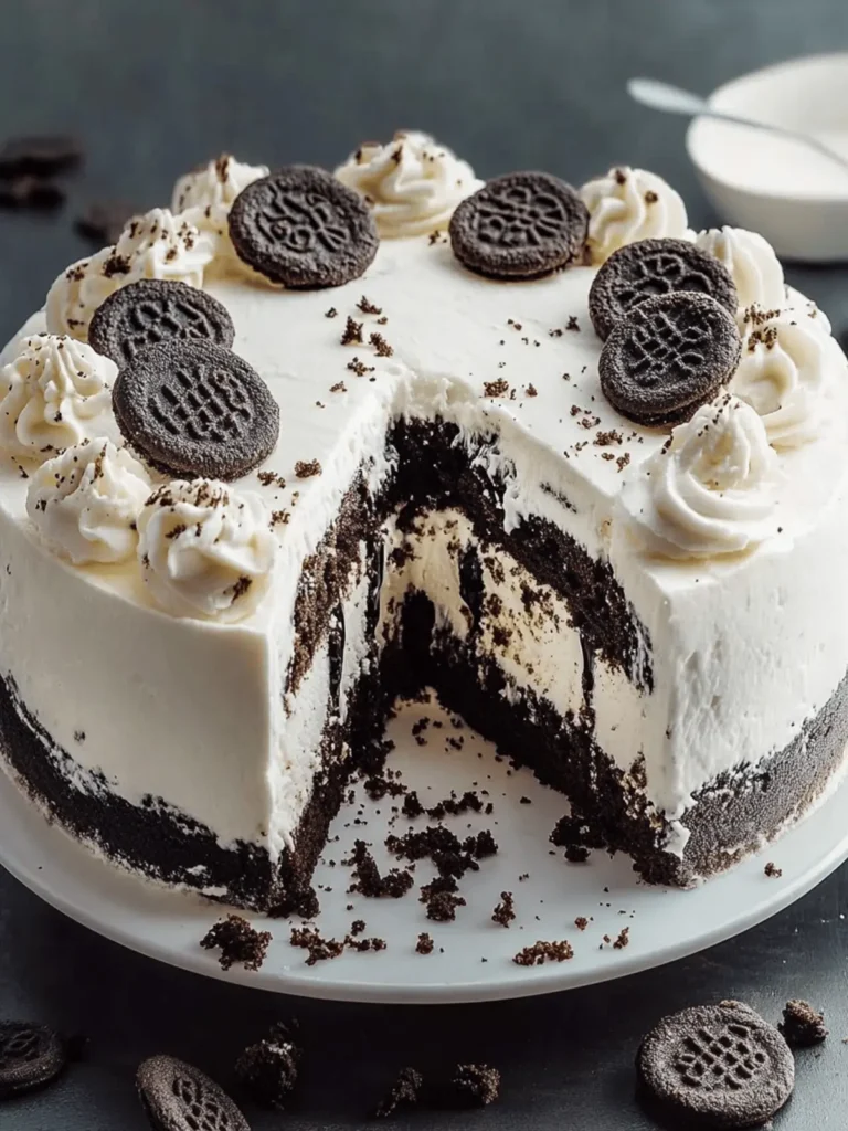 Indulge in Cookies & Cream Dream Ice Cream Cake Bliss 4 Cookies & Cream Dream Ice Cream Cake