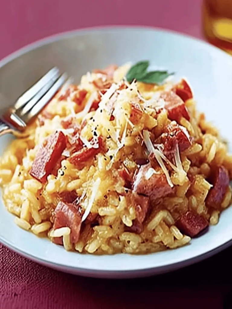Creamy Oven-Baked Risotto with Bacon and Cherry Tomatoes 2 Oven-baked risotto