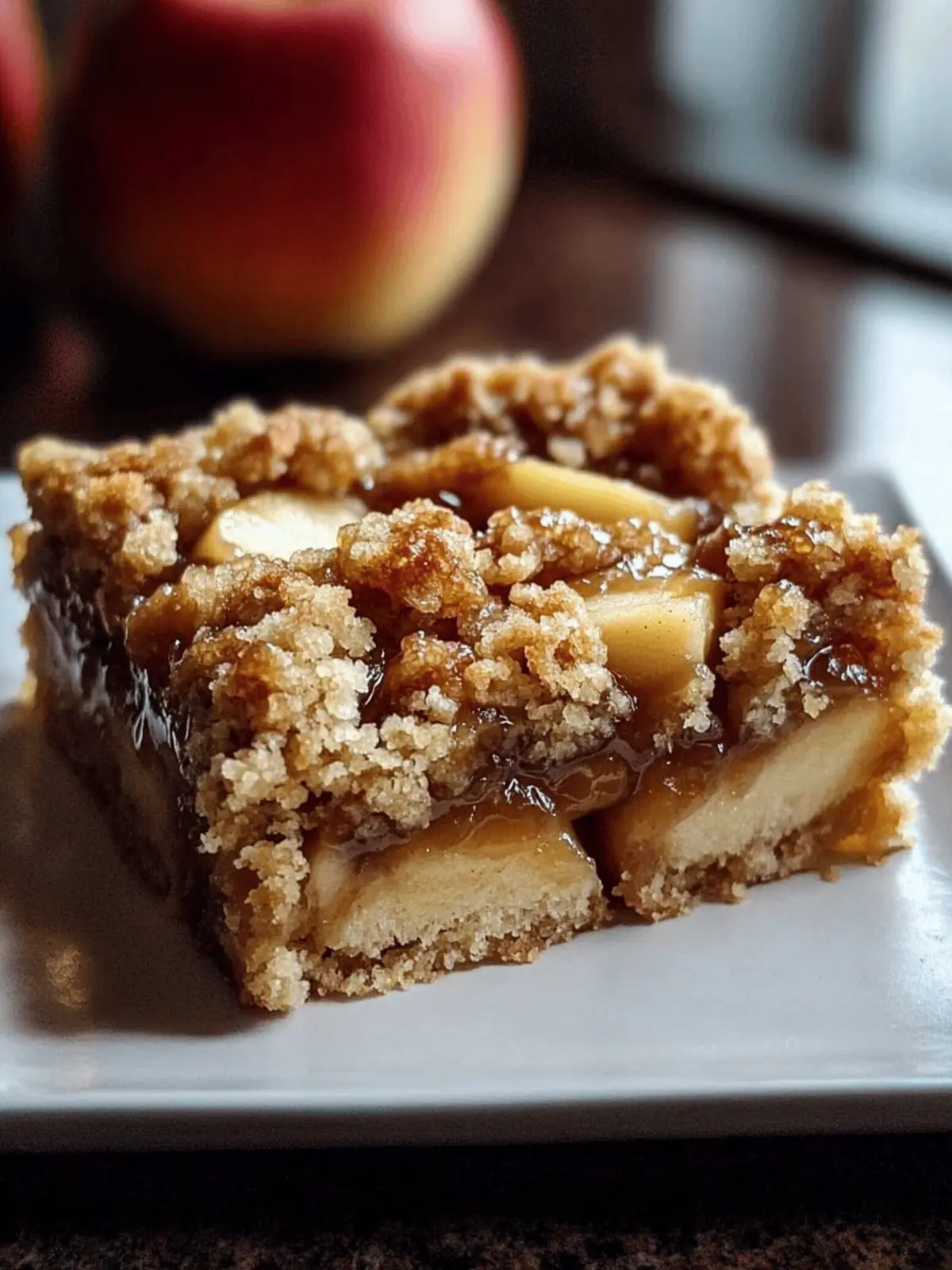 Salted Caramel Apple Crumble Bars Fall Treat