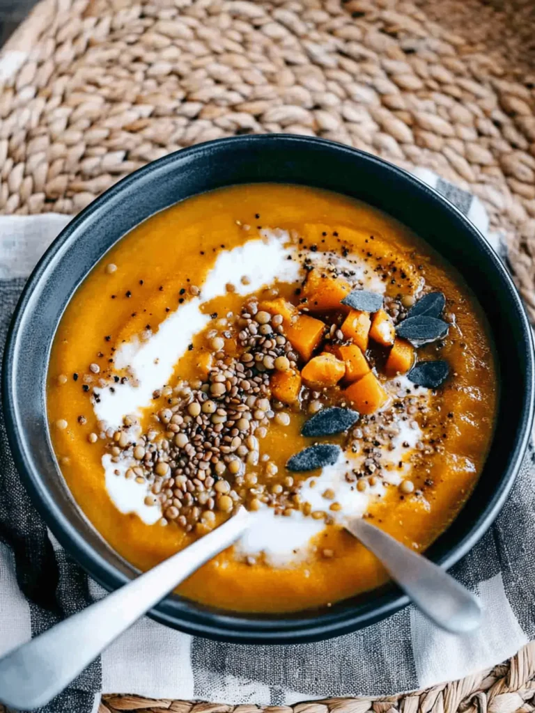 Cozy Sweet Potato, Carrot, Apple, and Red Lentil Soup Recipe 2 Sweet Potato, Carrot, Apple, and Red Lentil Soup Recipe