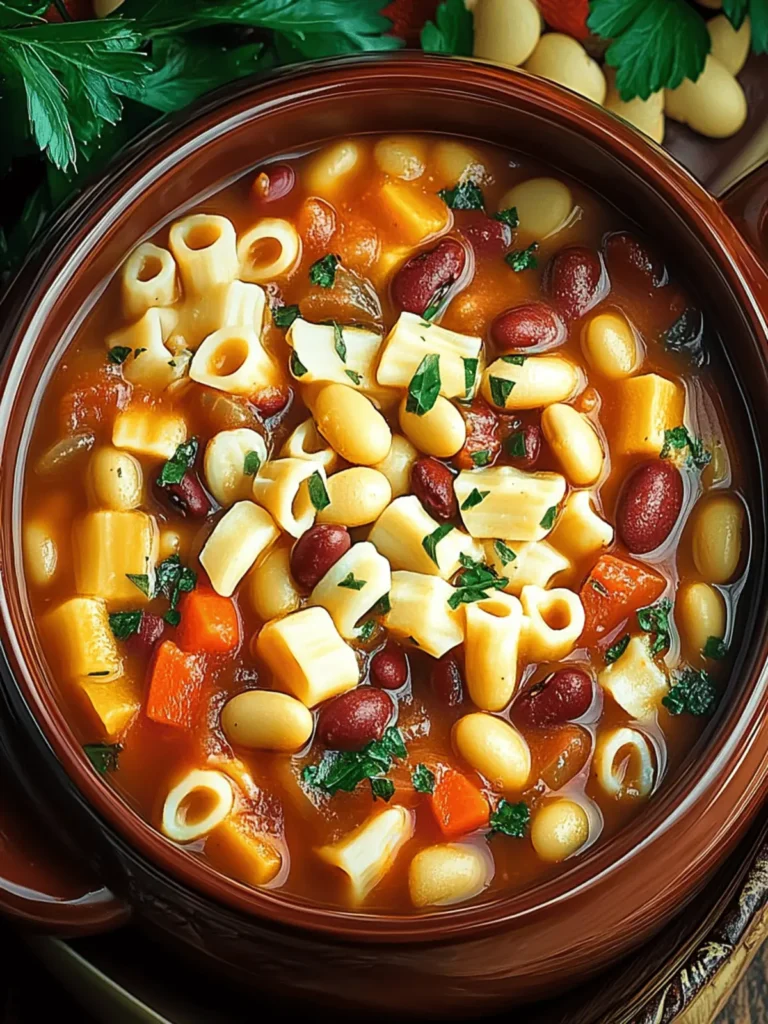 Hearty Italian Pasta and Bean Soup