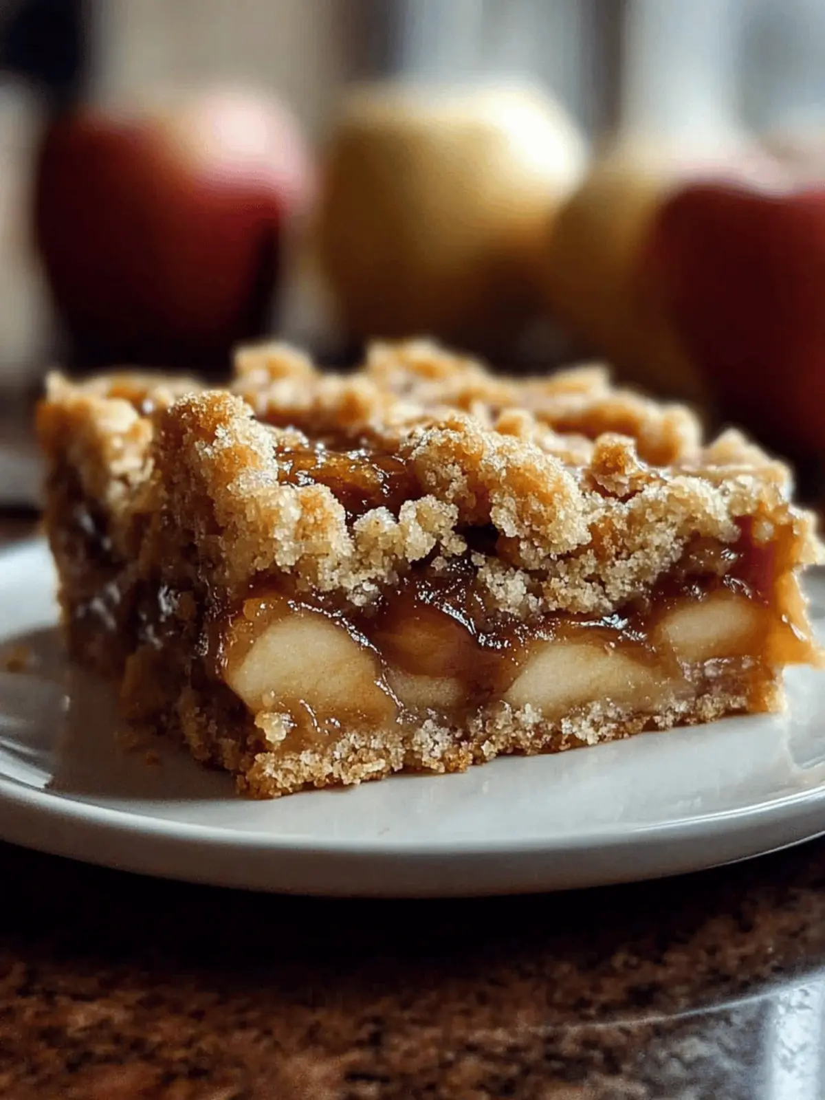 Salted Caramel Apple Crumble Bars Fall Treat