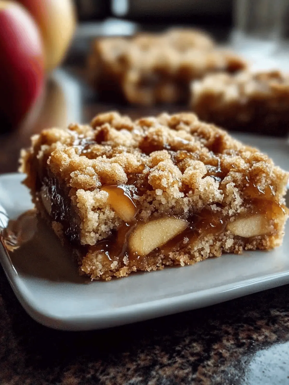 Salted Caramel Apple Crumble Bars Fall Treat