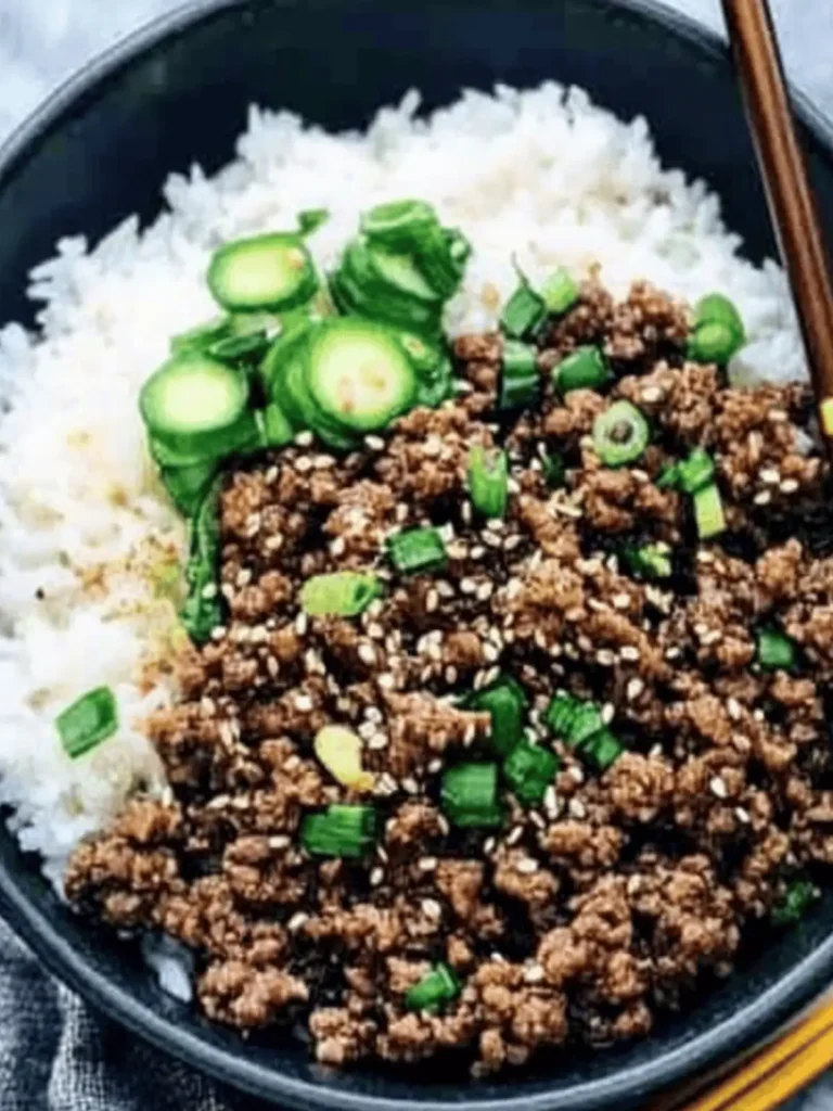 Korean Ground Beef and Rice Bowls: A Quick Family Delight 3 Korean Ground Beef and Rice Bowls