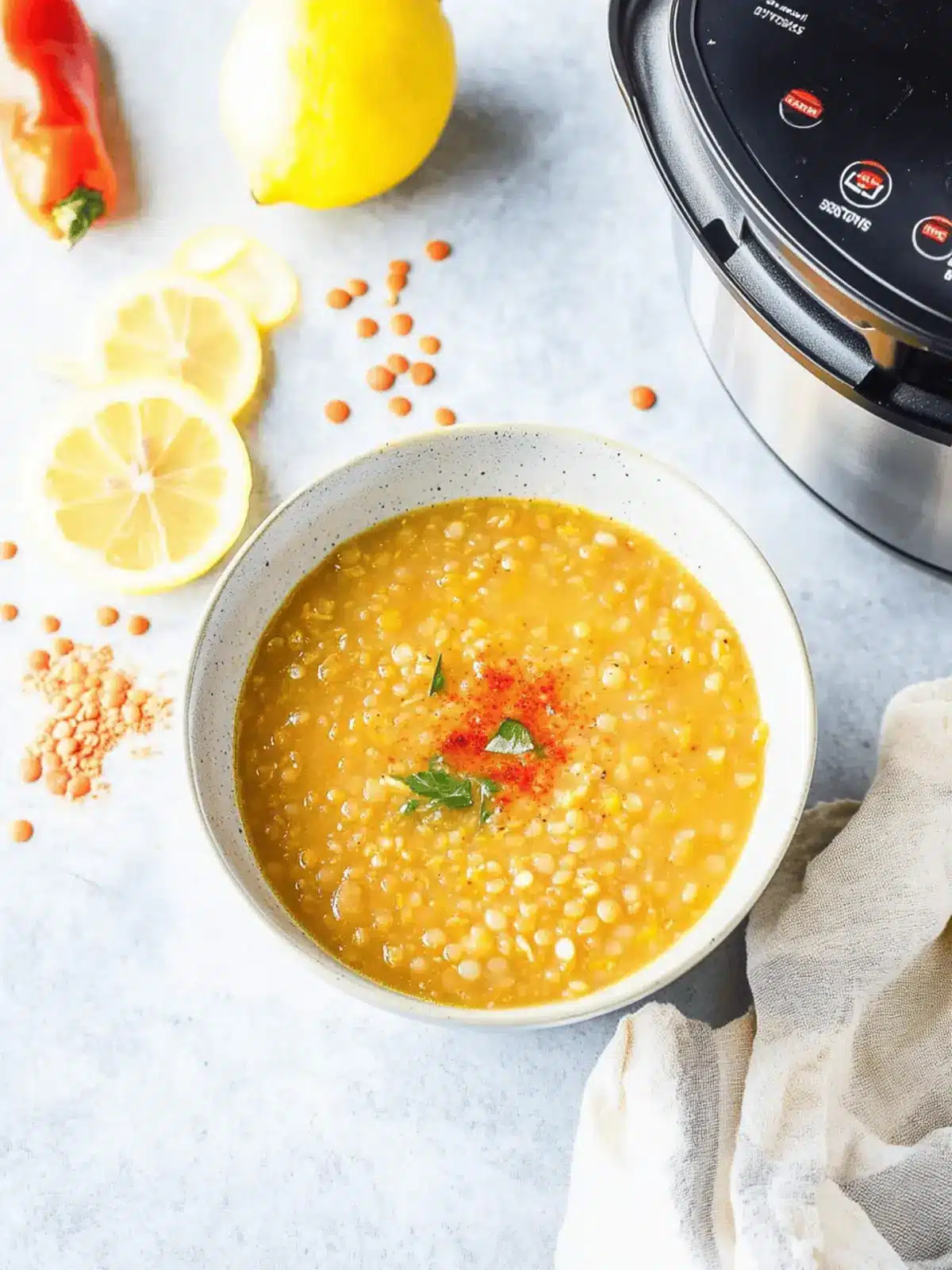 Lemon Lentil Soup (Instant Pot or Stove Top)