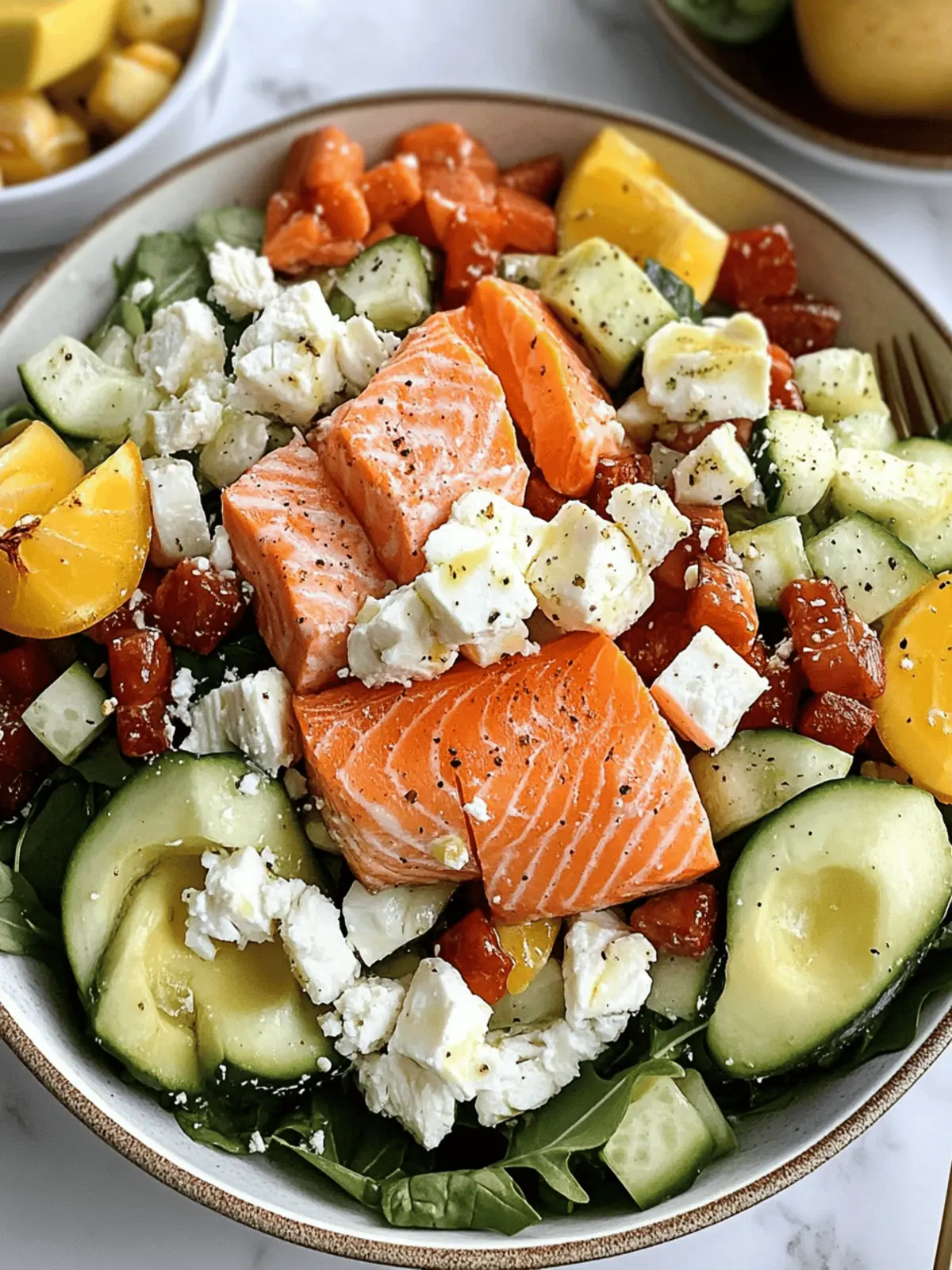 Delicious Salmon Cobb Salad