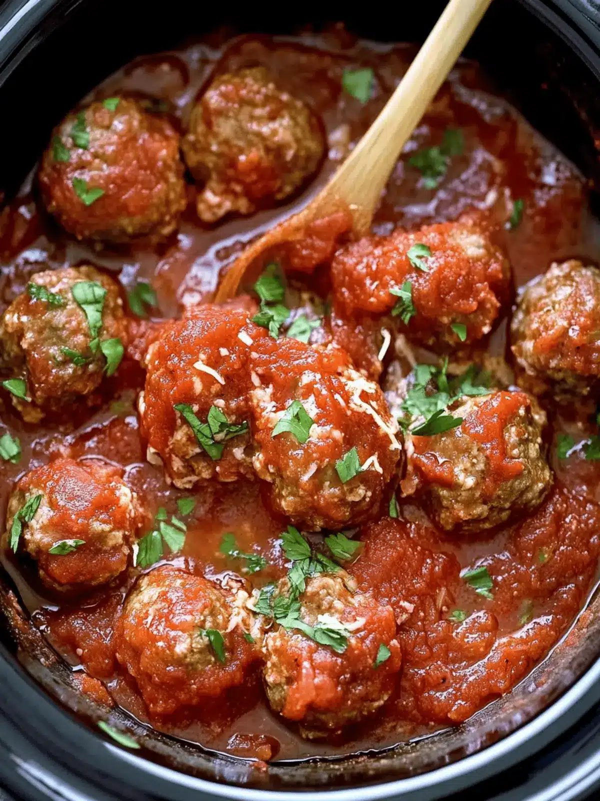 Mouthwatering Crockpot Meatballs in Homemade Tomato Sauce 5 Crockpot Meatballs