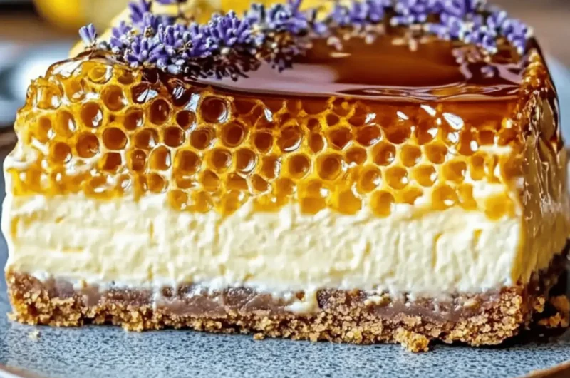 Ultimate Lemon Lavender Cheesecake Topped with Honeycomb: A Culinary Masterpiece - Velma Recipes – Easy Homemade Delights