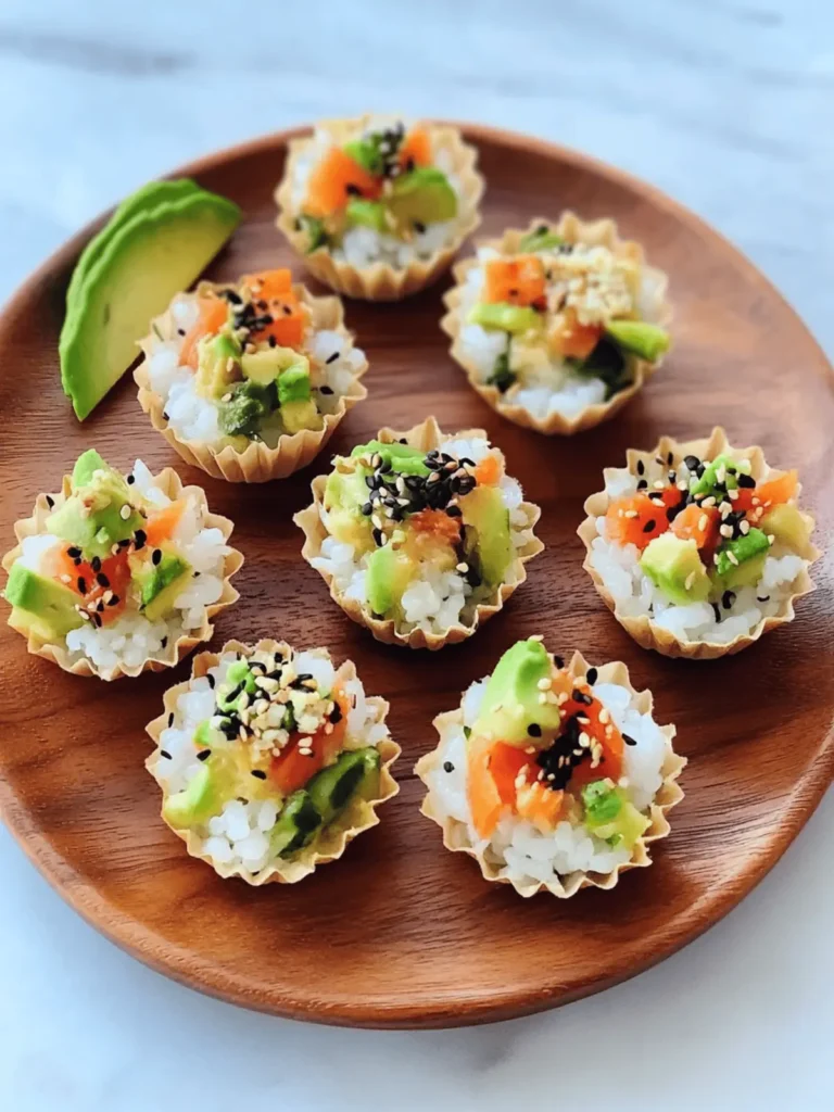Customizable Sushi Cups for a Fresh, Fun Snack Experience 4 Sushi Cups