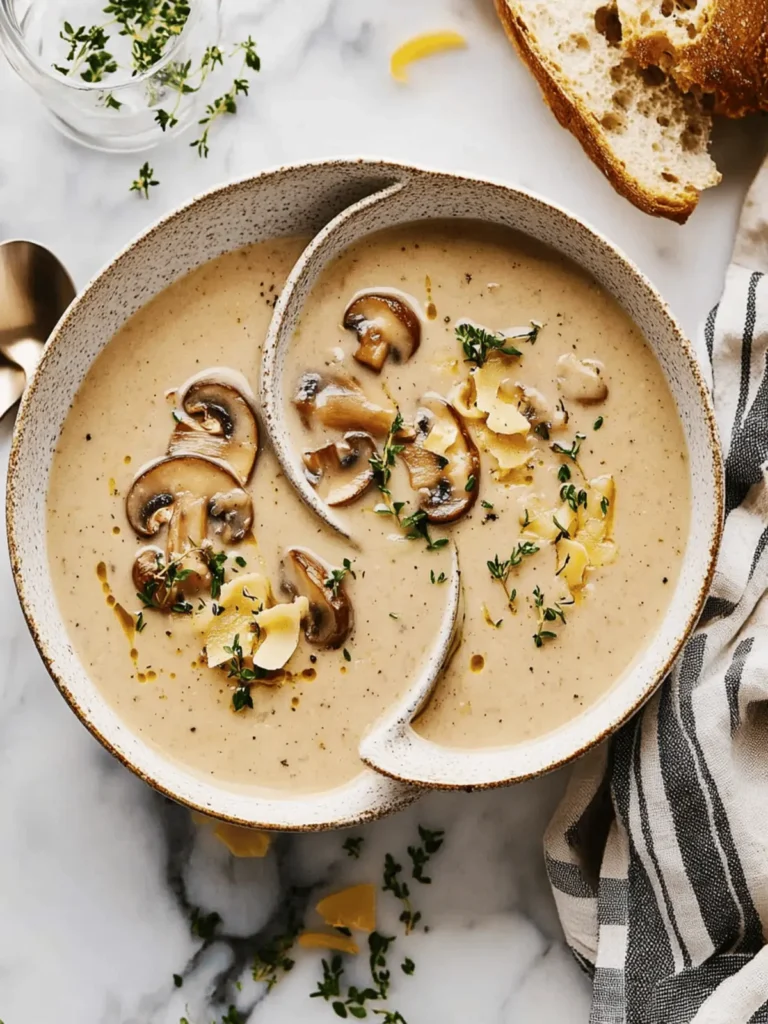 Creamy Mushroom Soup Recipe – A Cozy Bowl of Comfort 4 Creamy Mushroom Soup Recipe - Love and Lemons