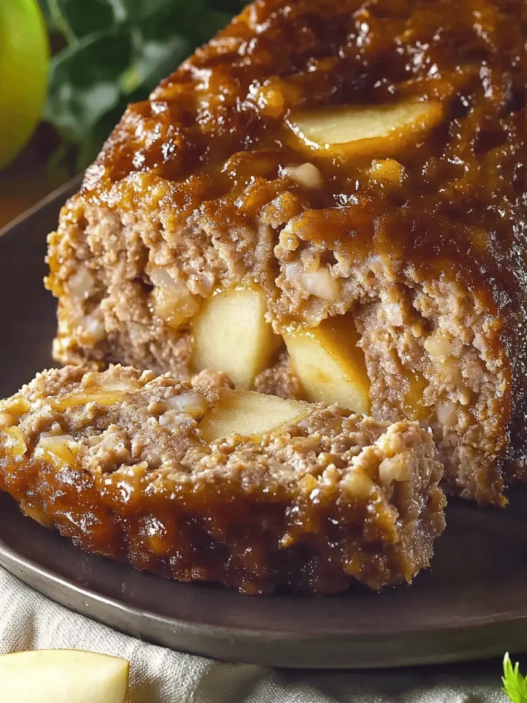 Cheesy Apple and Oat Meatloaf