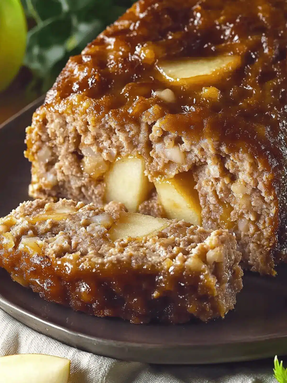 Cheesy Apple and Oat Meatloaf
