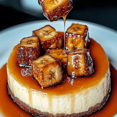 Caramelized Banana Cheesecake With Rum Glaze