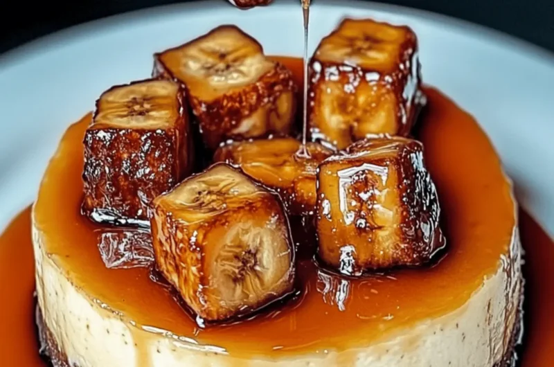 Caramelized Banana Cheesecake With Rum Glaze