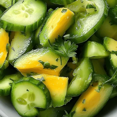 Refreshing Avocado-Cucumber Salad with a Zesty Twist