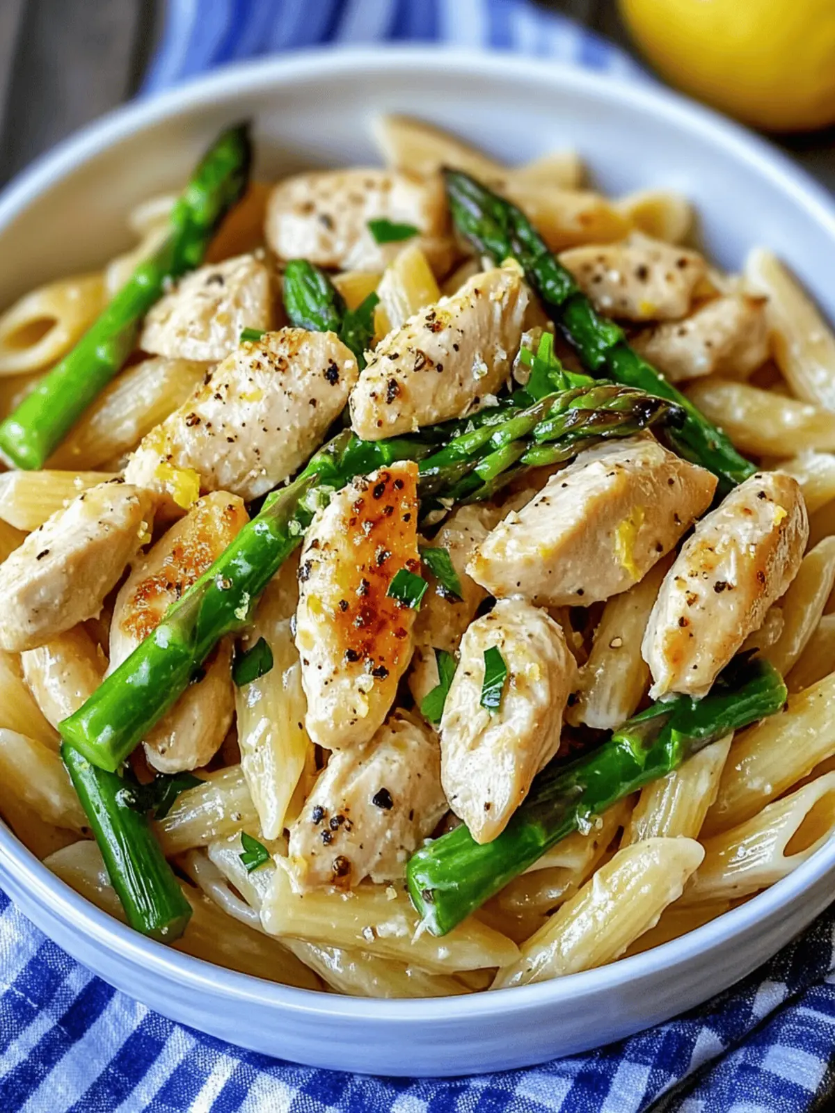 Lemon Asparagus Chicken Pasta