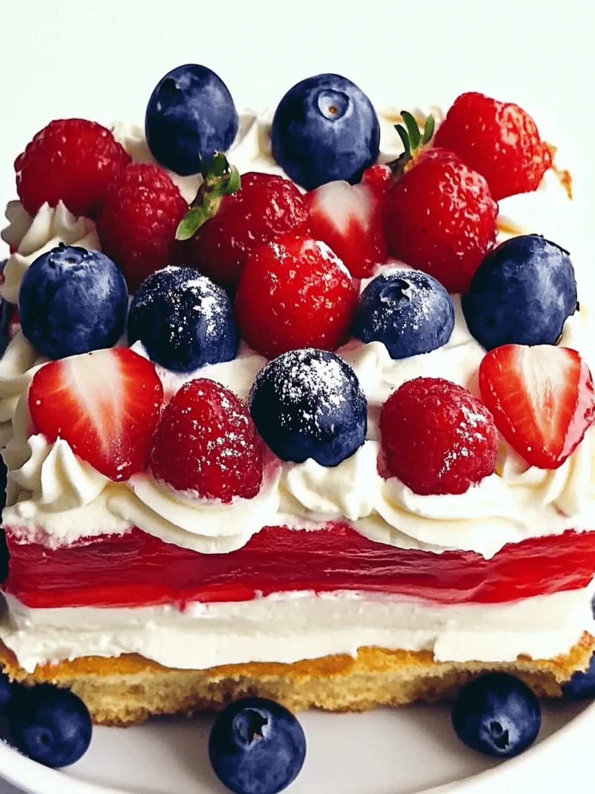Patriotic Berry Flag Cake Delight