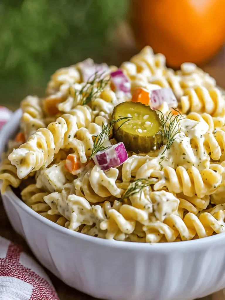 Dill Pickle Pasta Salad: The Creamy Side Everyone Craves 4 Dill Pickle Pasta Salad: The Creamy Side Dish That Everyone Will Request