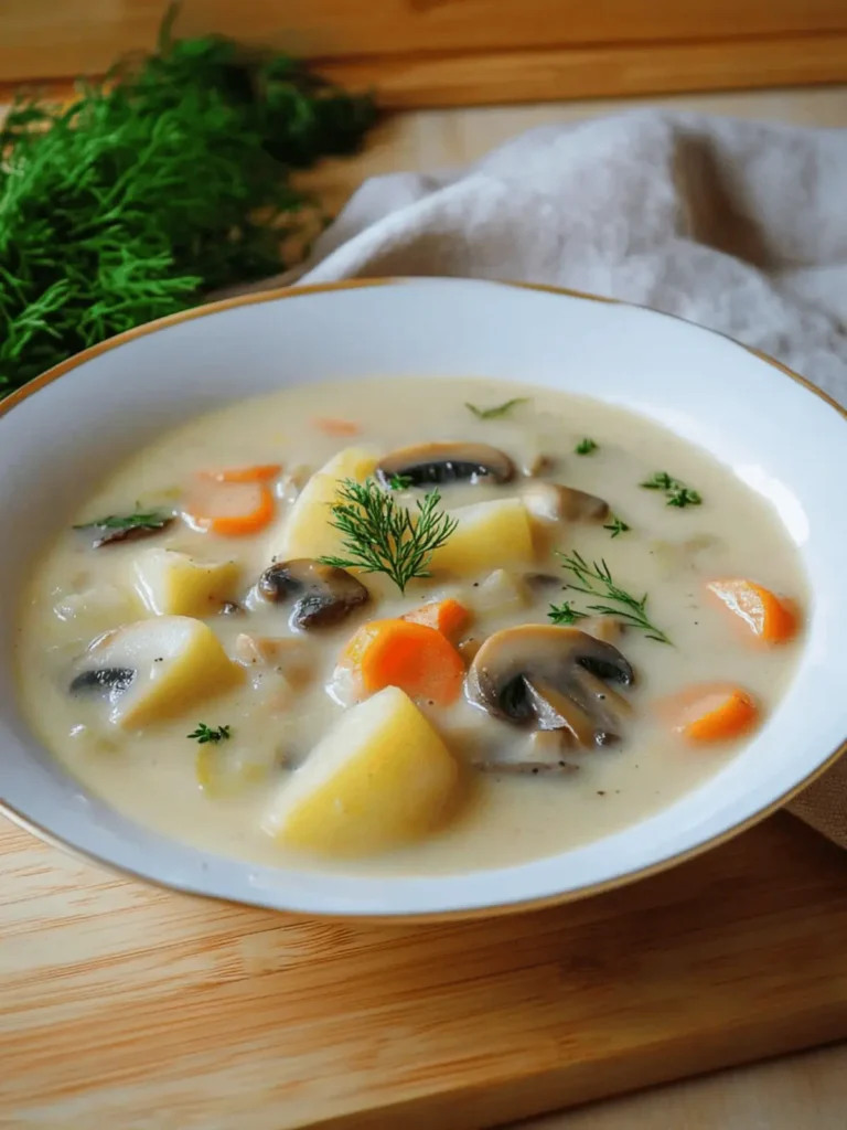 Russian Mushroom and Potato Soup