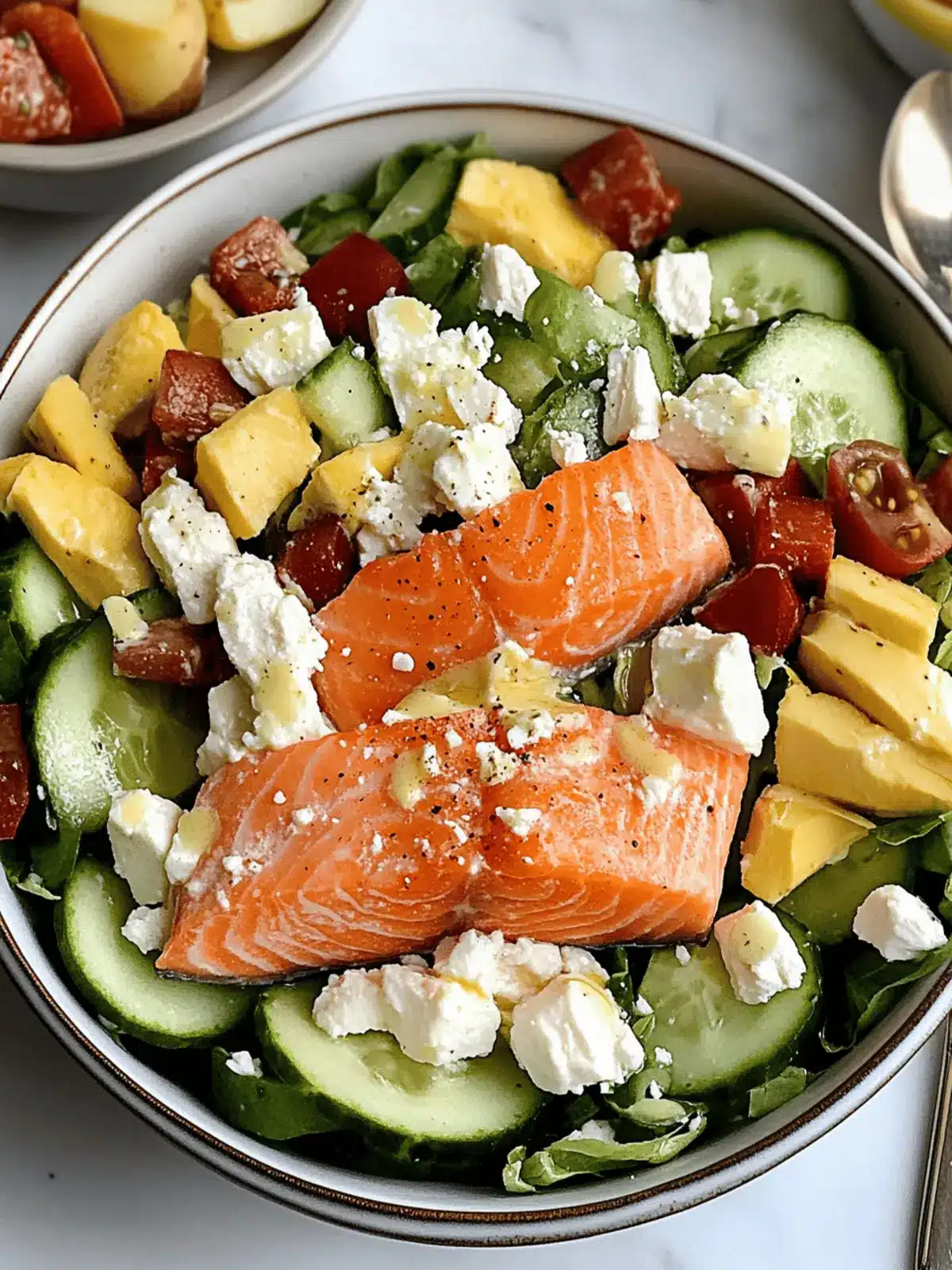 Delicious Salmon Cobb Salad