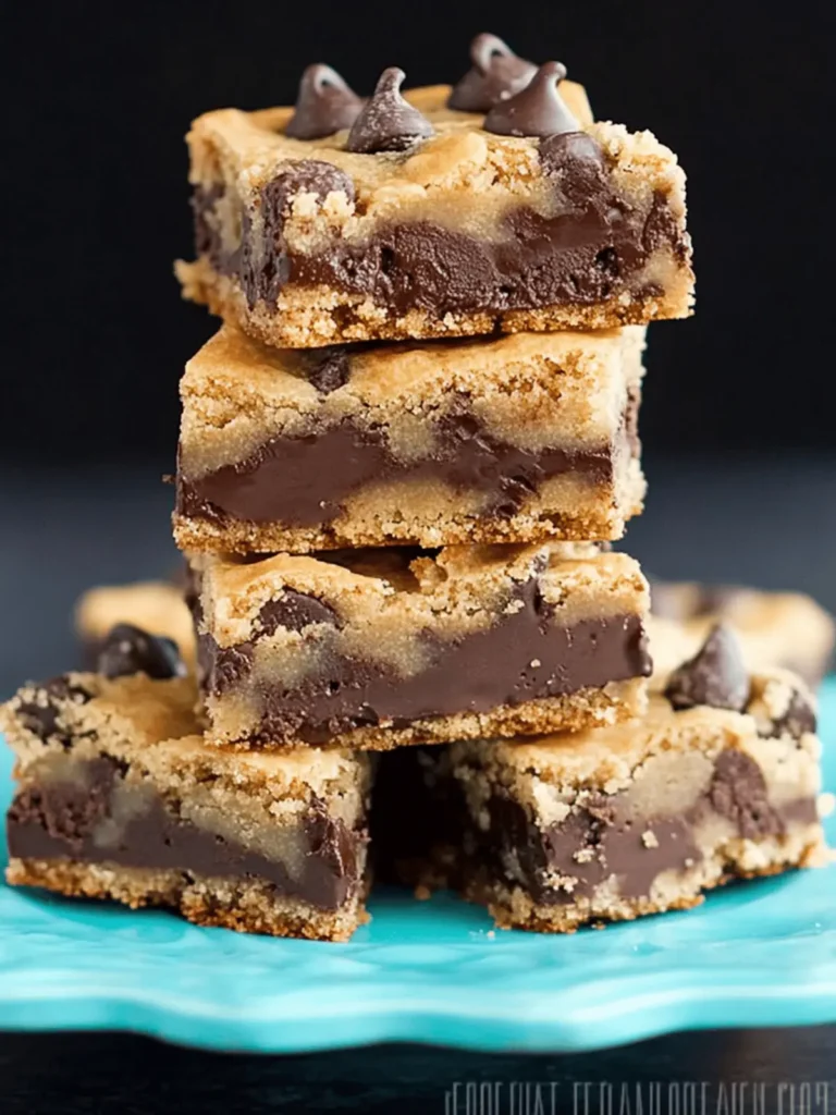 Fudge Stuffed Chocolate Chip Cookie Bars You'll Crave Forever 2 Fudge Stuffed Chocolate Chip Cookie Bars