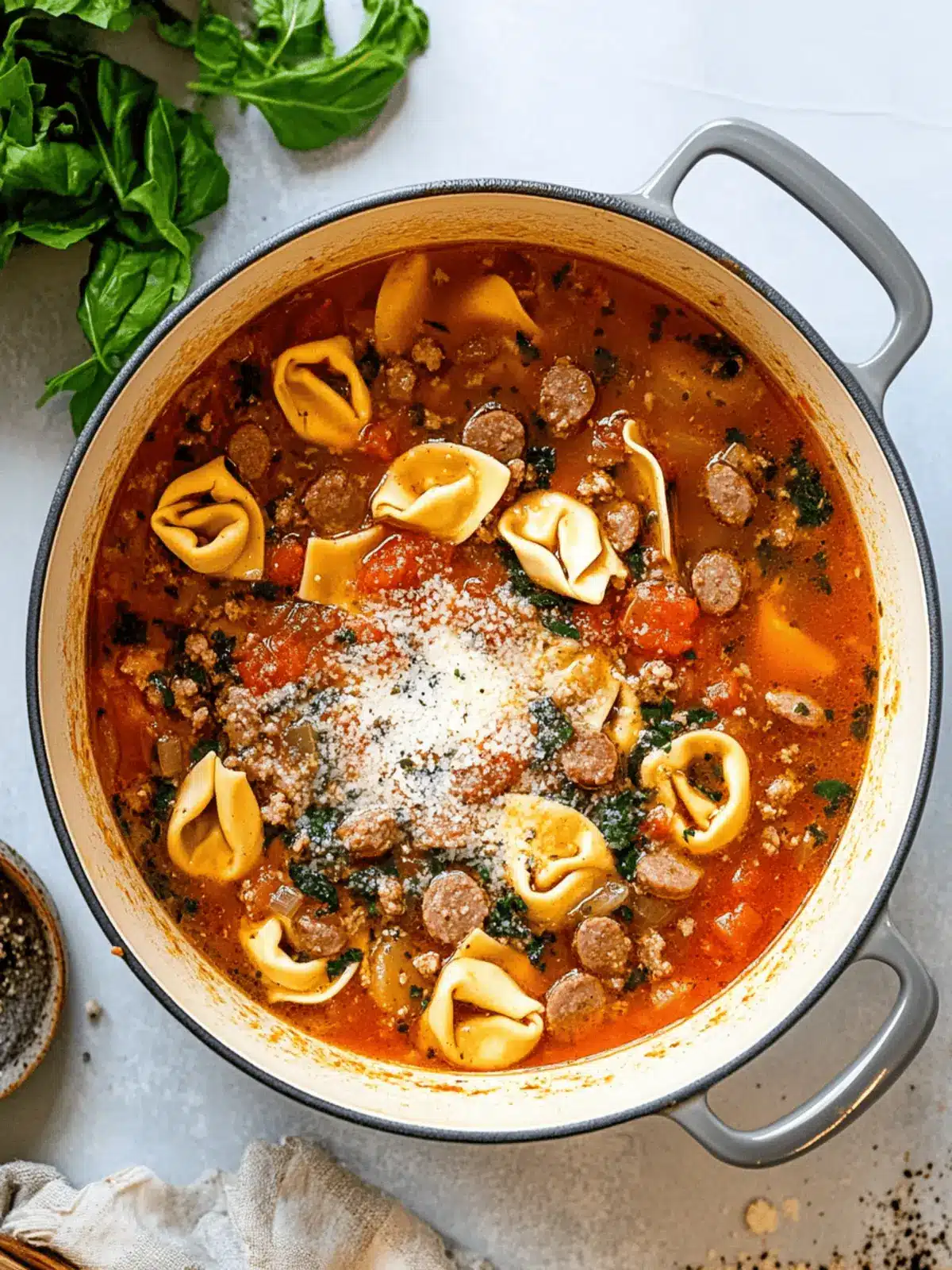 Italian Sausage Tortellini Soup