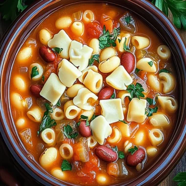 Hearty Italian Pasta and Bean Soup