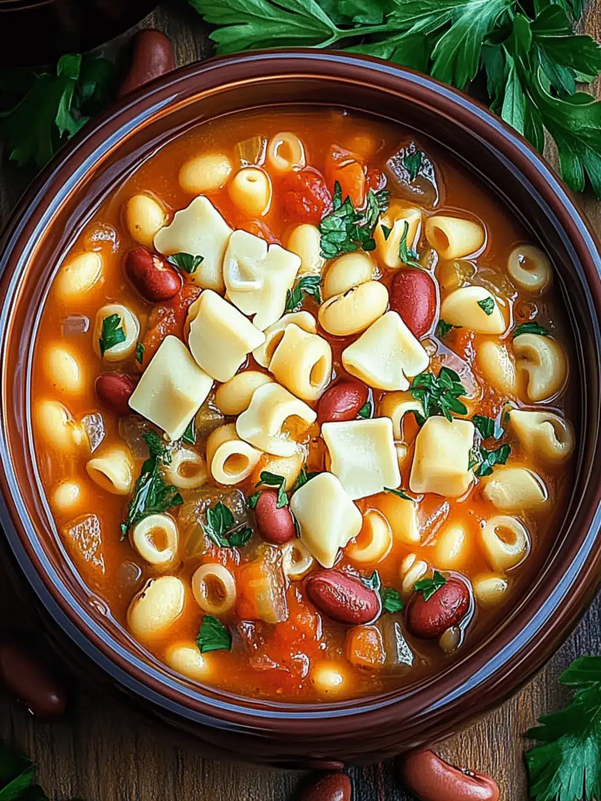 Hearty Italian Pasta and Bean Soup