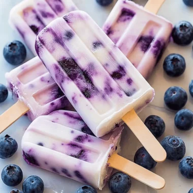 Blueberry Yogurt Swirl Popsicles
