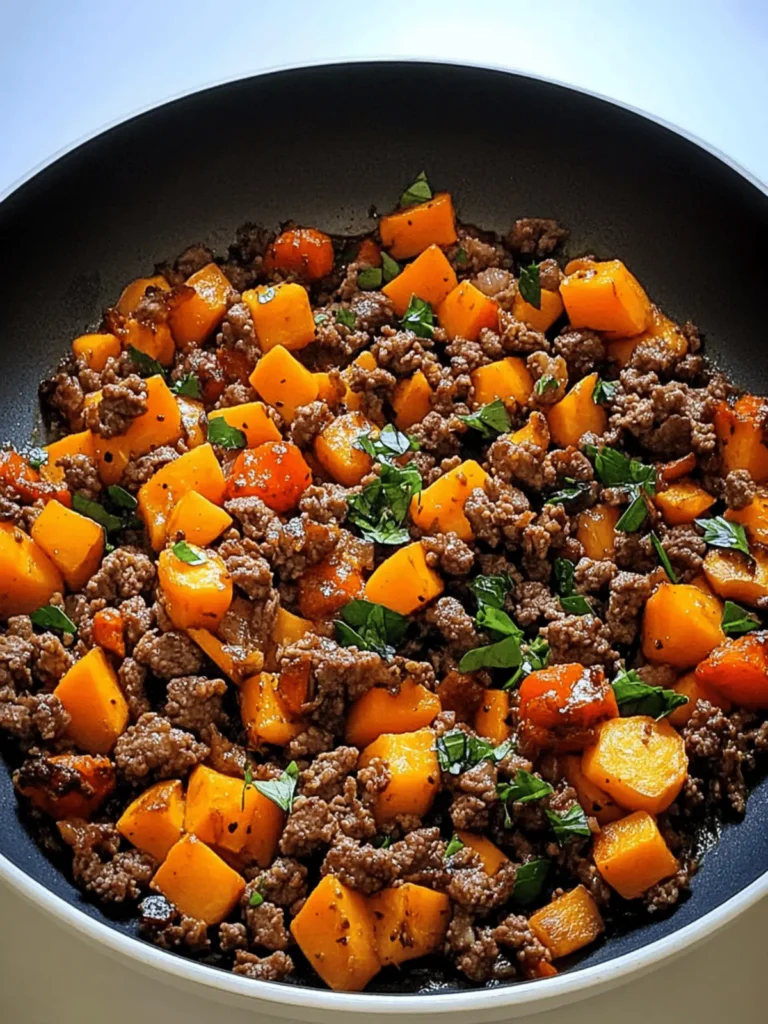 Beef and Sweet Potato Breakfast Hash