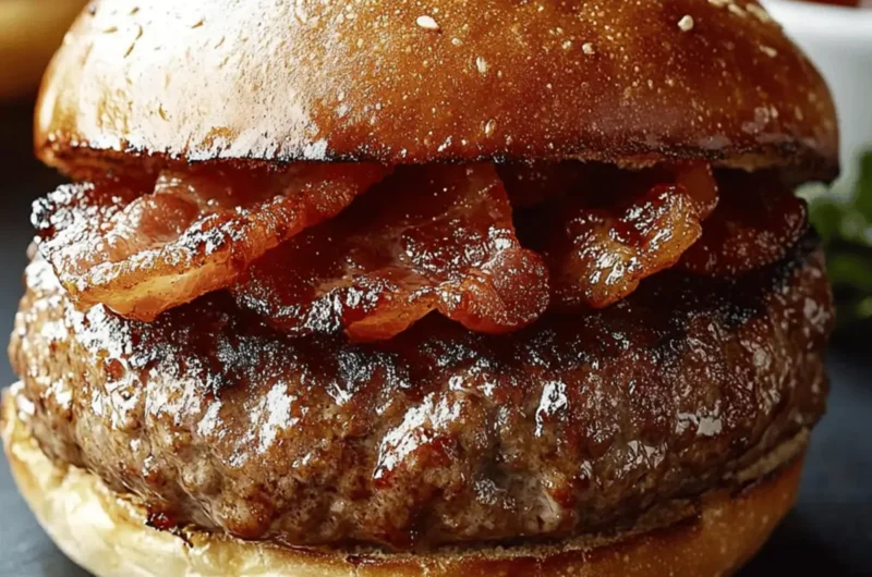 Chef John’s Bacon-Topped Grilled Meatloaf Burgers