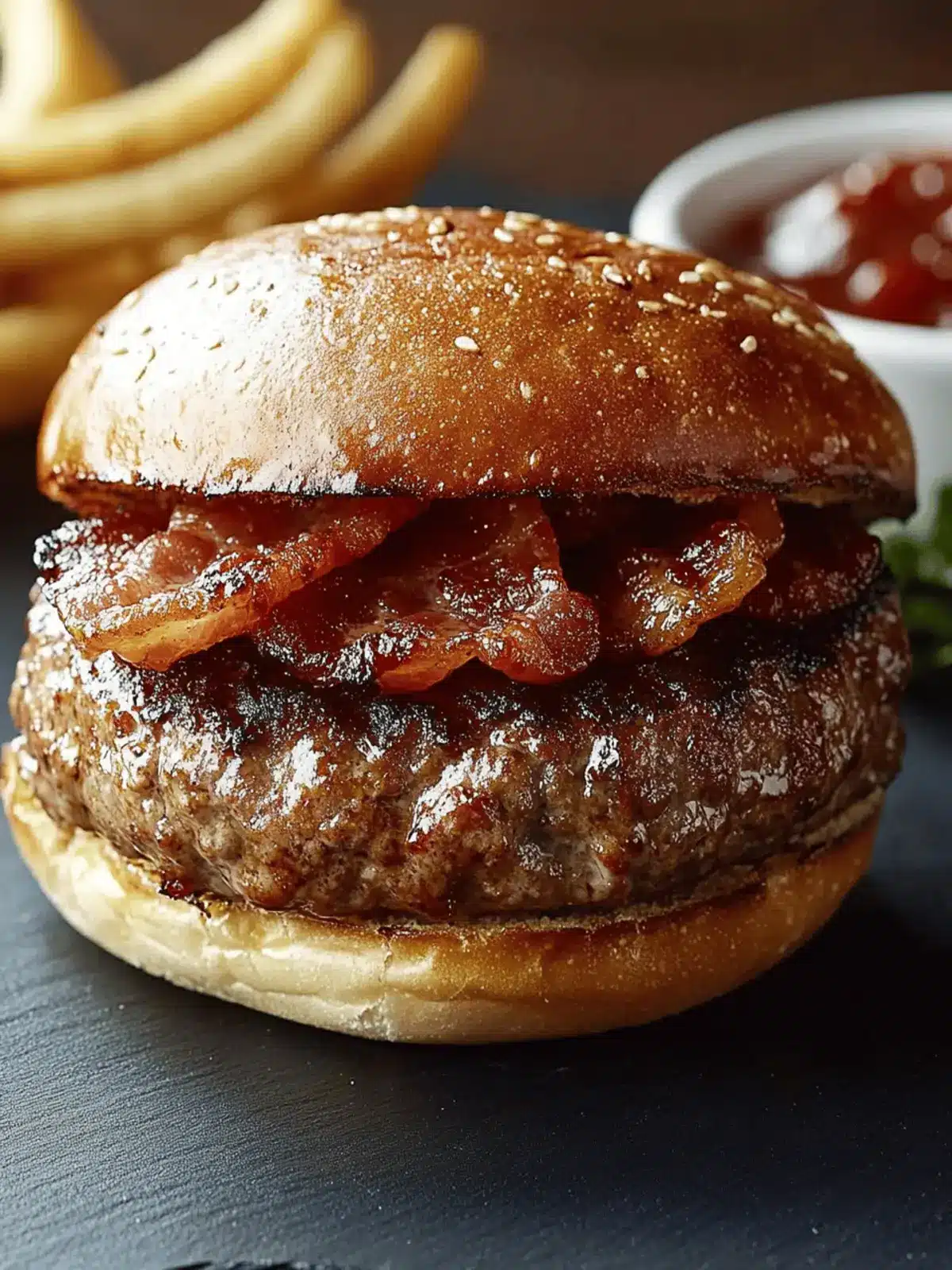 Chef John’s Bacon-Topped Grilled Meatloaf Burgers