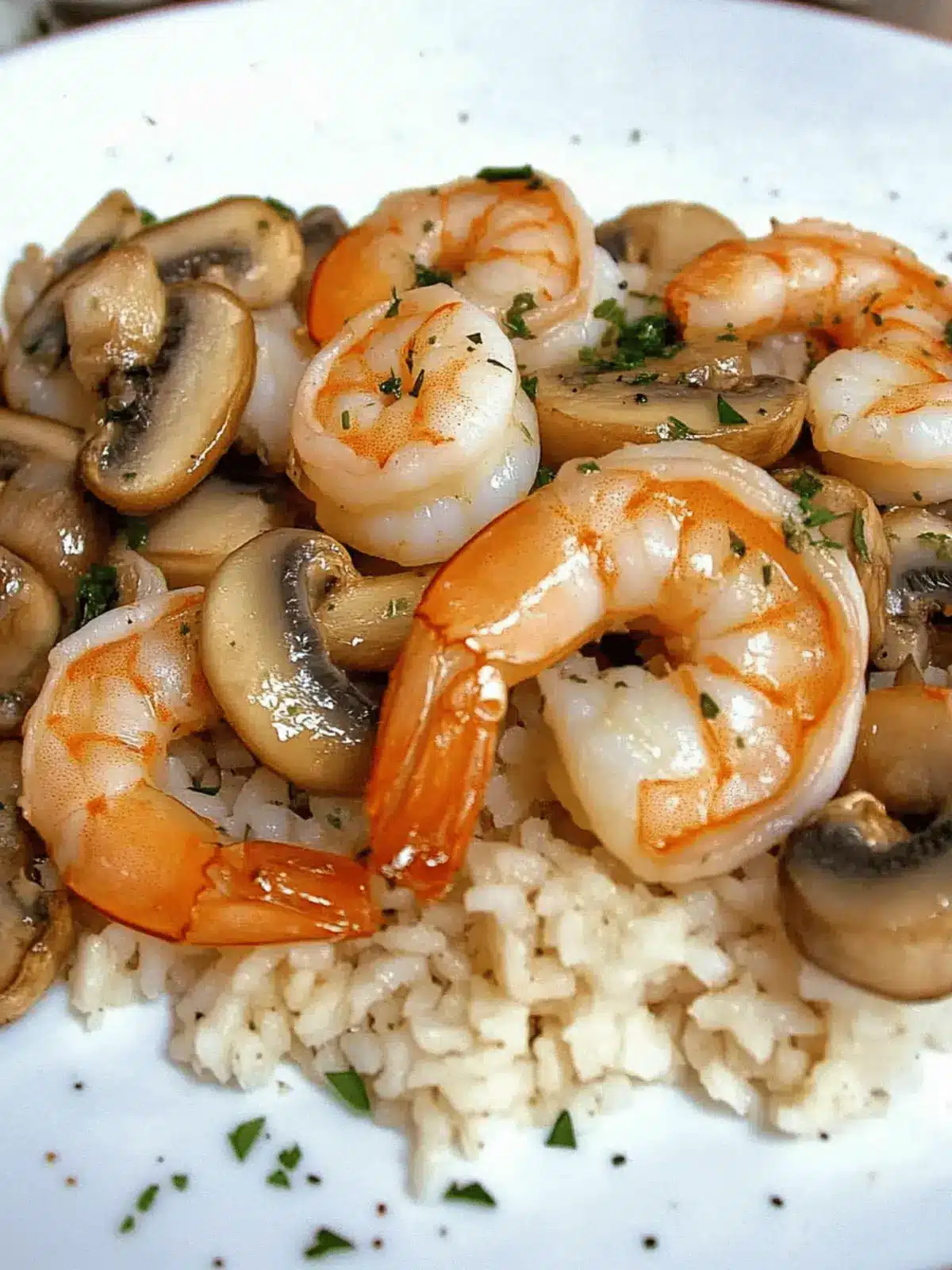 Stir Fried Shrimp and Mushrooms