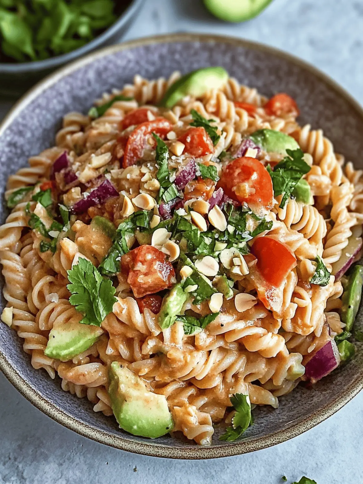 Chilled Angel Hair Pasta with Crunchy Veggies & Creamy Peanut Dressing