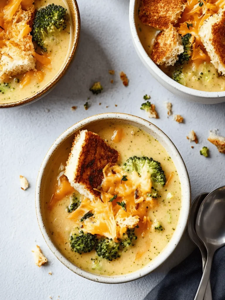 Creamy Broccoli Cheddar Soup: Comfort in Every Spoonful 4 Broccoli Cheddar Soup