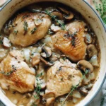 Braised Chicken with Mushrooms and Shallots