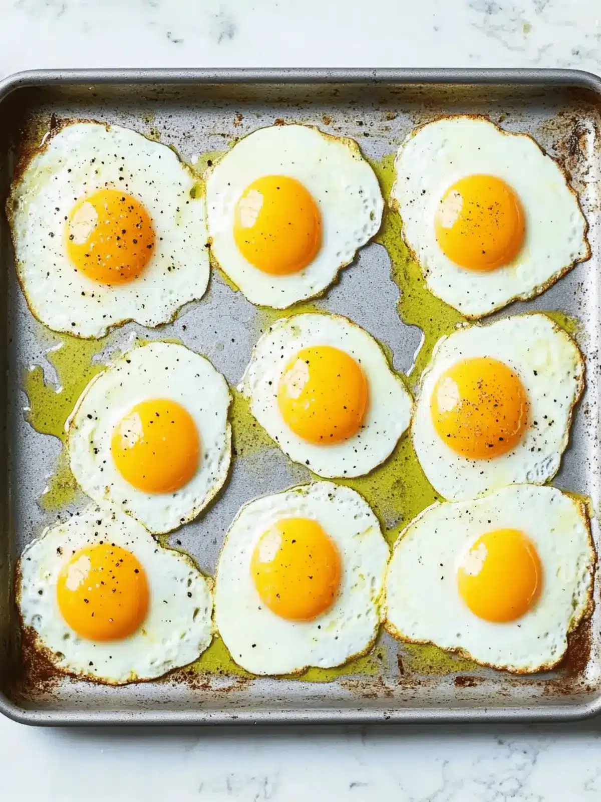 Perfectly Fluffy Sheet Pan Fried Eggs in Just 25 Minutes 4 Sheet Pan Fried Eggs