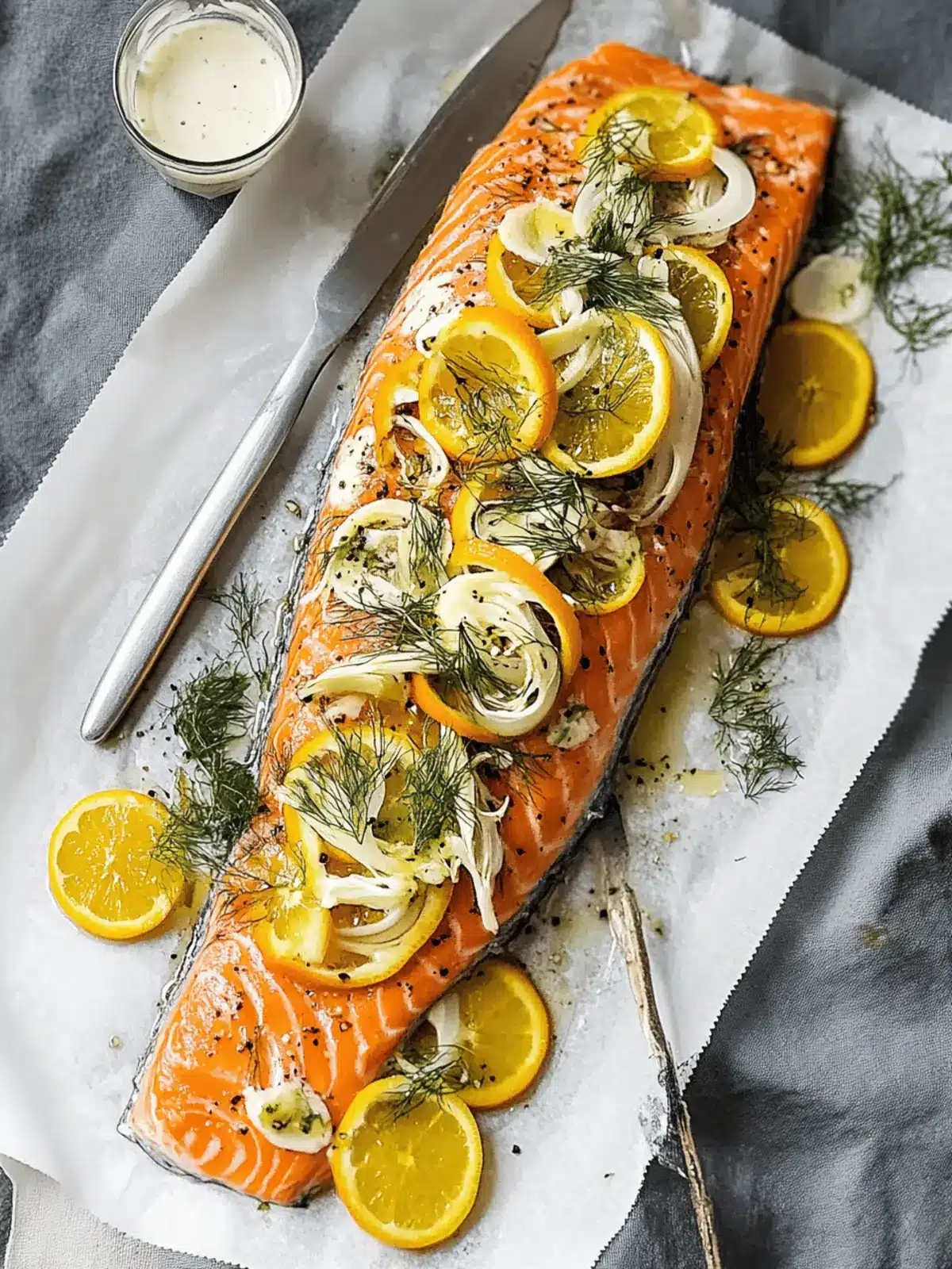 Slow Roasted Salmon with Fennel and Orange