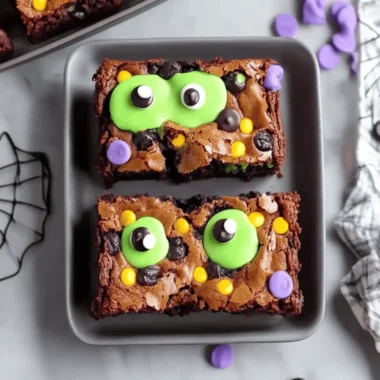 Colorful Halloween Monster Cookie Brownies That Wow Kids and Adults 10 Colorful Halloween Monster Cookie Brownies